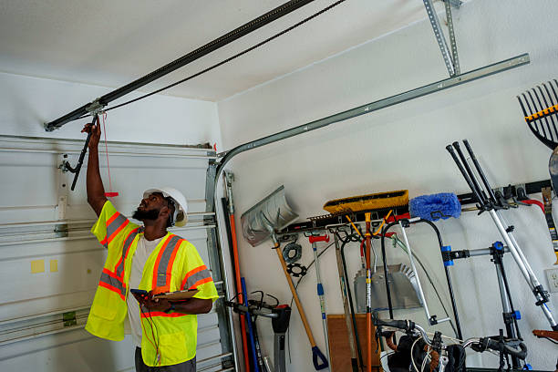 Professional Garage Door Panel Replacement technician working in Wapakoneta, OH